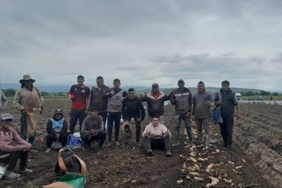 EN LA COSECHA. Díaz viaja alrededor de 8 kilómetros para llegar a Los Sarmientos.