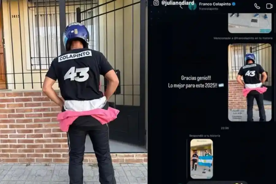 La respuesta de Franco Colapinto. 