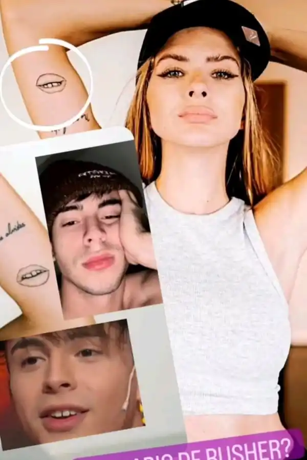 El tatuaje que estaría dedicado a Rusherking.