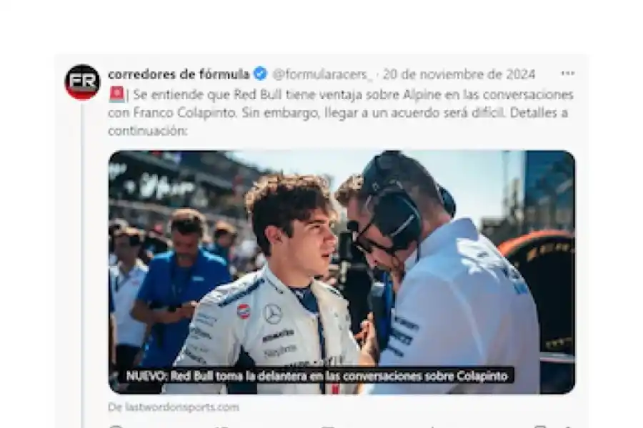 El arribo de Franco Colapinto a la Fórmula 1 fue explosivo. 