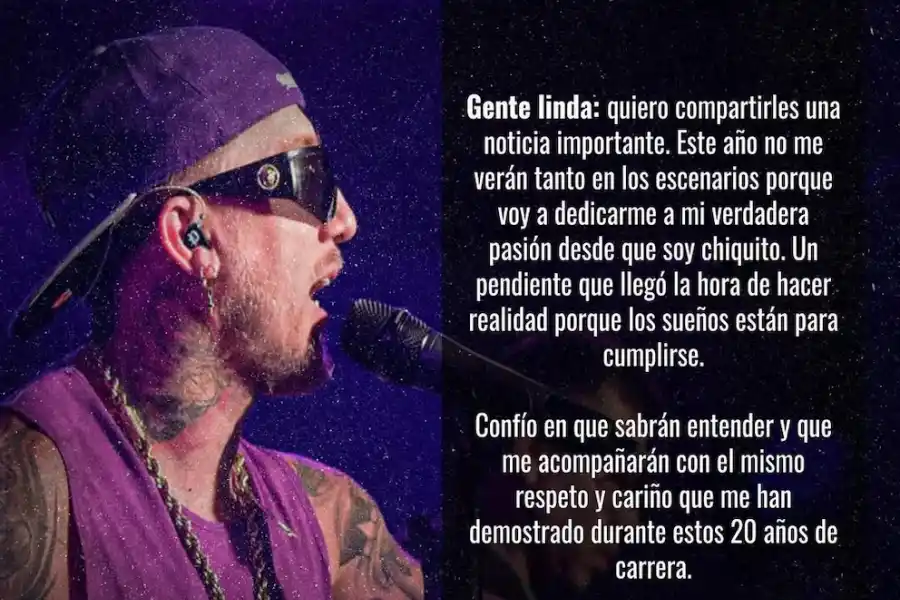 Posteo de Instagram que hizo 