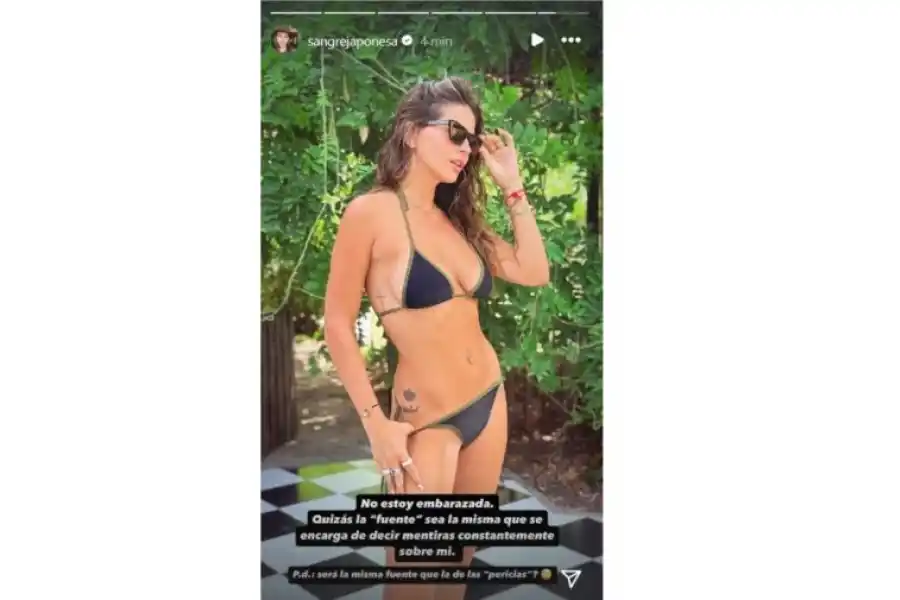 La China Suárez se cansó de los rumores y negó estar embarazada de Mauro Icardi