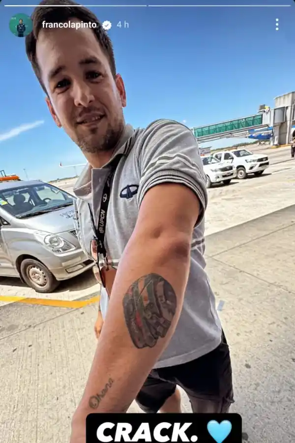 El increíble tatuaje de un fanático que impactó a Franco Colapinto