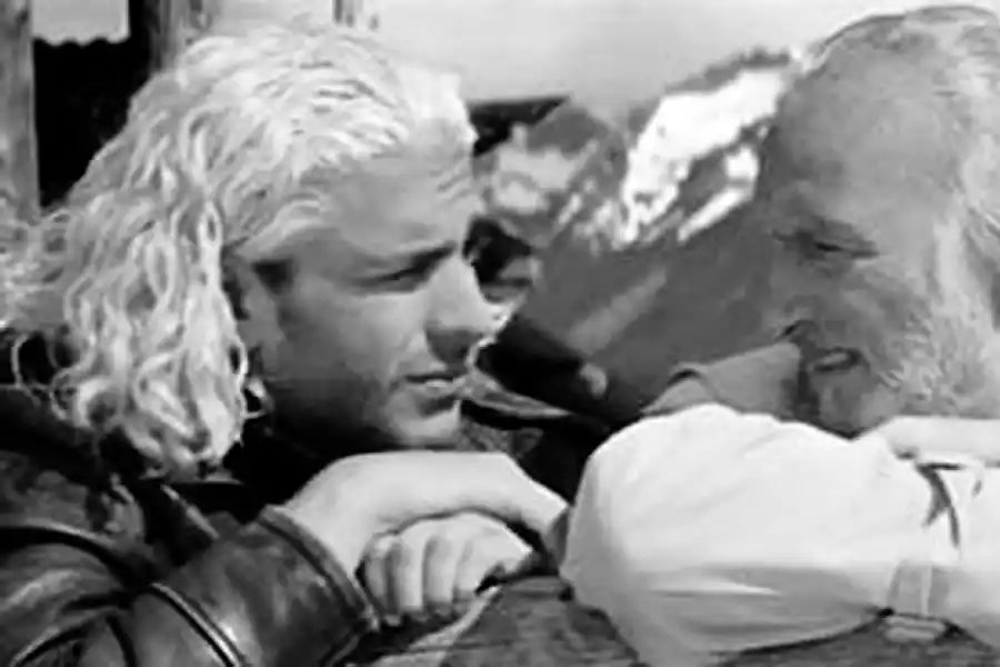 EL APRENDIZ. Leo Sbaraglia, su novedoso pelo rubio, y Héctor Alterio.