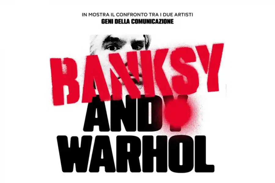 EL FLYER. Así se publicita la exposición de Warhol y Bansky en Italia.