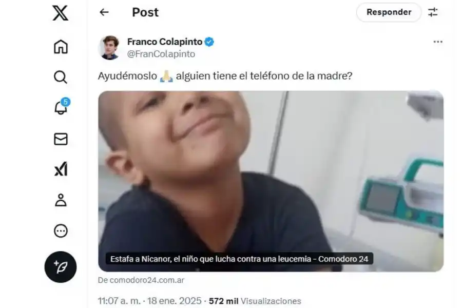 VIRAL. El posteo del piloto en @FranColapinto.