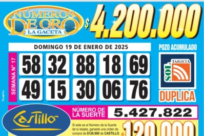 Los Números de Oro de LA GACETA del 19 de enero de 2025