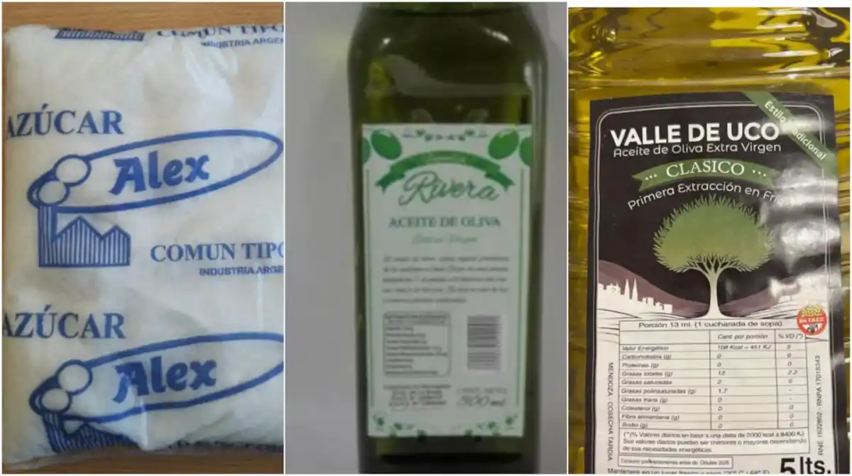 La ANMAT prohibió la venta de una marca de azúcar y dos de aceite de oliva. 