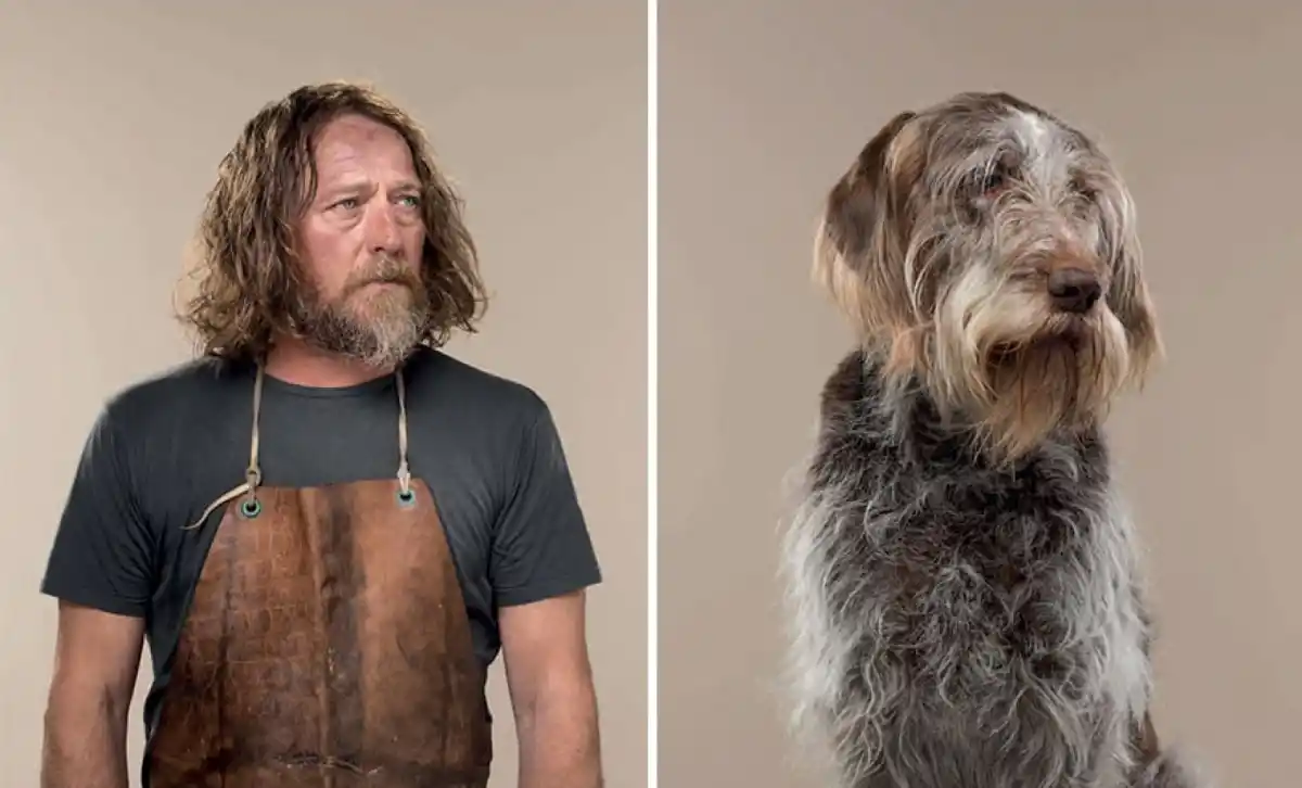 Gerrard Gethings en su serie de fotografías sobre los parecidos entre dueños y mascotas.
