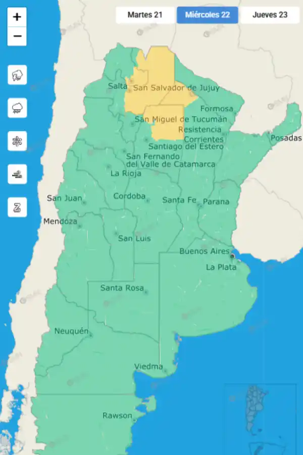 Alerta meteorológica en el norte del país: las cuatro provincias con riesgo de tormentas