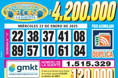 Los Números de Oro de LA GACETA del 22 de enero de 2025