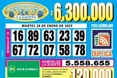 Los Números de Oro de LA GACETA del martes 28 de enero