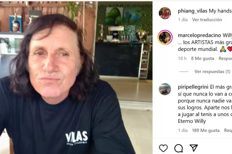 Así está Guillermo Vilas hoy, a los 72 años