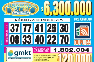 Los Números de Oro de LA GACETA del miércoles 29 de enero de 2025