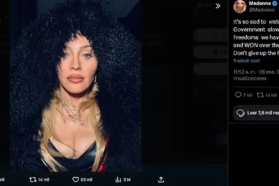 Madonna pidió a sus seguidores que no abandonen la lucha por sus derechos. 