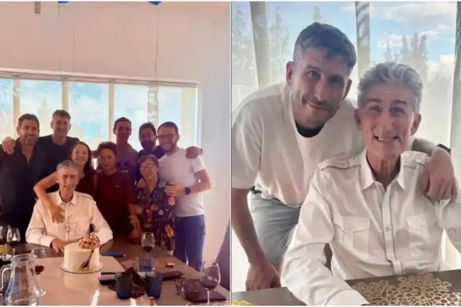 Maximiliano, el hijo del DT, compartió fotos de la celebración del cumpleaños en las redes sociales.