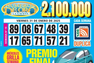 Los Números de Oro de LA GACETA del 31 de enero de 2025