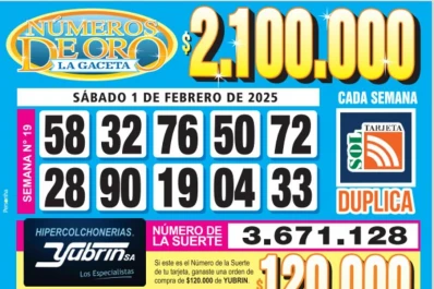 Los Números de Oro de LA GACETA del 1 de febrero de 2025