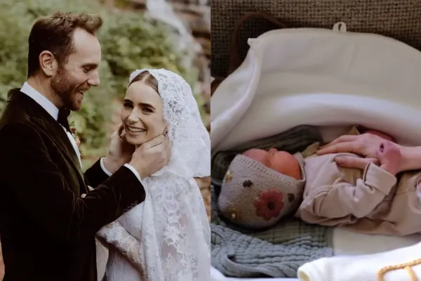 Lily Collins presentó a su bebé recién nacida y causó furor en las redes sociales