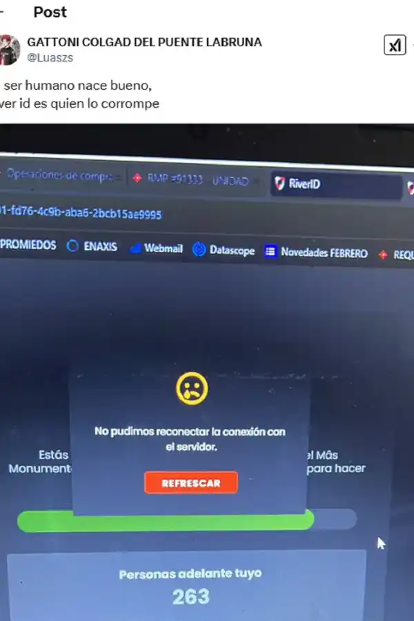 River ID vuelve a fallar: la plataforma que genera indignación entre los hinchas del Millonario