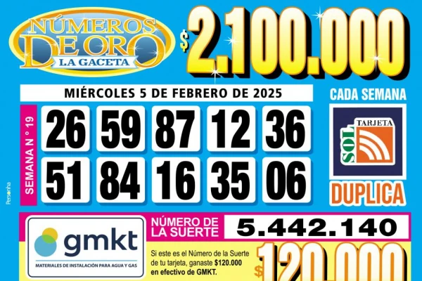 Los Números de Oro de LA GACETA