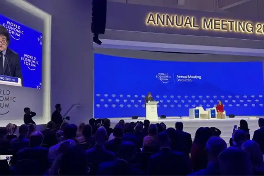 FORO EN DAVOS. El presidente dio un discurso de tuvo reacciones en diversos sectores de la sociedad. / PRESIDENCIA DAVOS 