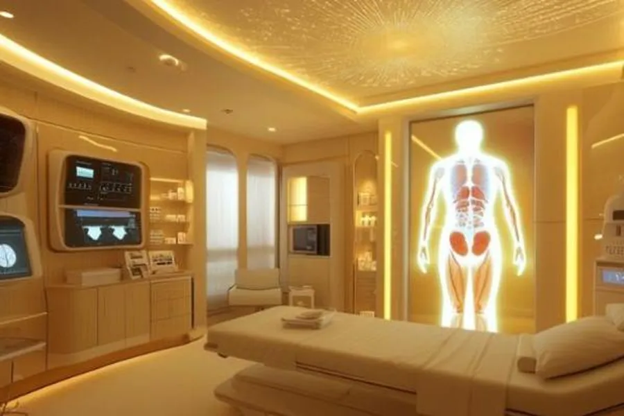 Unidad de cuidado médico en el búnker.