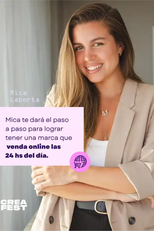 UN WORSHOP. Mica Laporta es experta en ventas online y comenzó hace más de 10 años. / CREAFEST