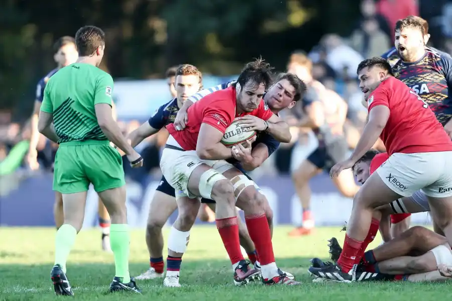 100% ARGENTINO. Dogos y Pampas durante la final de la última edición del Súper Rugby Américas.