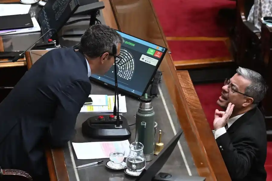 Cruce verbal entre Martín Menem y Germán Martínez.