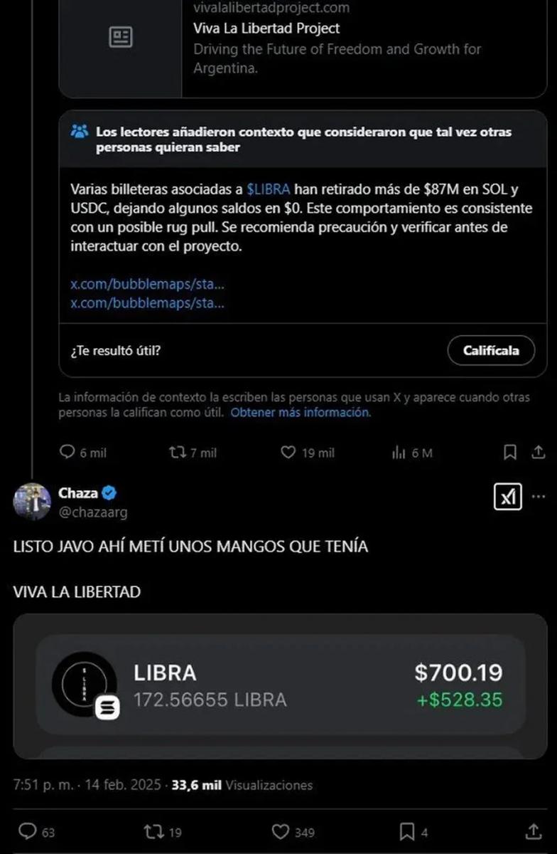 ¿Quiénes son los influencers que perdieron todo tras apostar en $LIBRA?