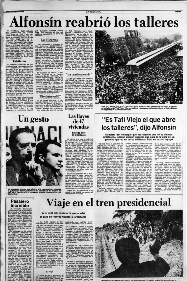 La reapertura de los talleres de Tafí Viejo es el anuncio más reiterado en los últimos 40 años. Lo realizaron Raúl Alfonsín, Néstor Kirchner y también se planteó en la gestión Macri.