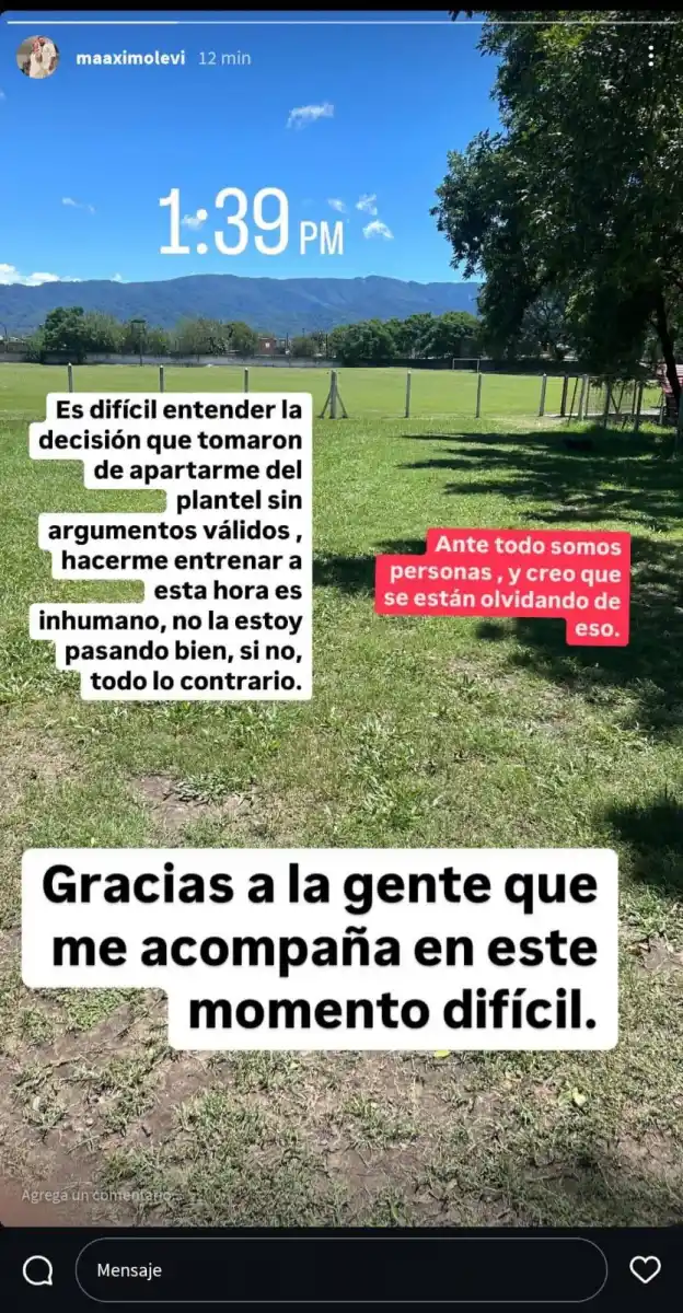 La historia detrás del conflicto entre Máximo Levi y San Martín: Tuvo actitudes que no corresponden