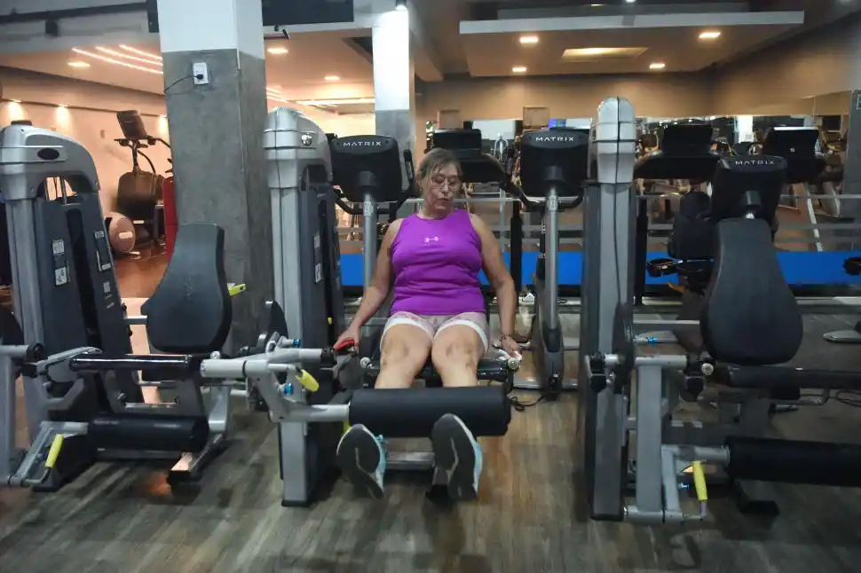 PENSAR EN EL FUTURO. Silvia comenzó a entrenarse hace seis años gracias a su hijo, profesor de educación física.