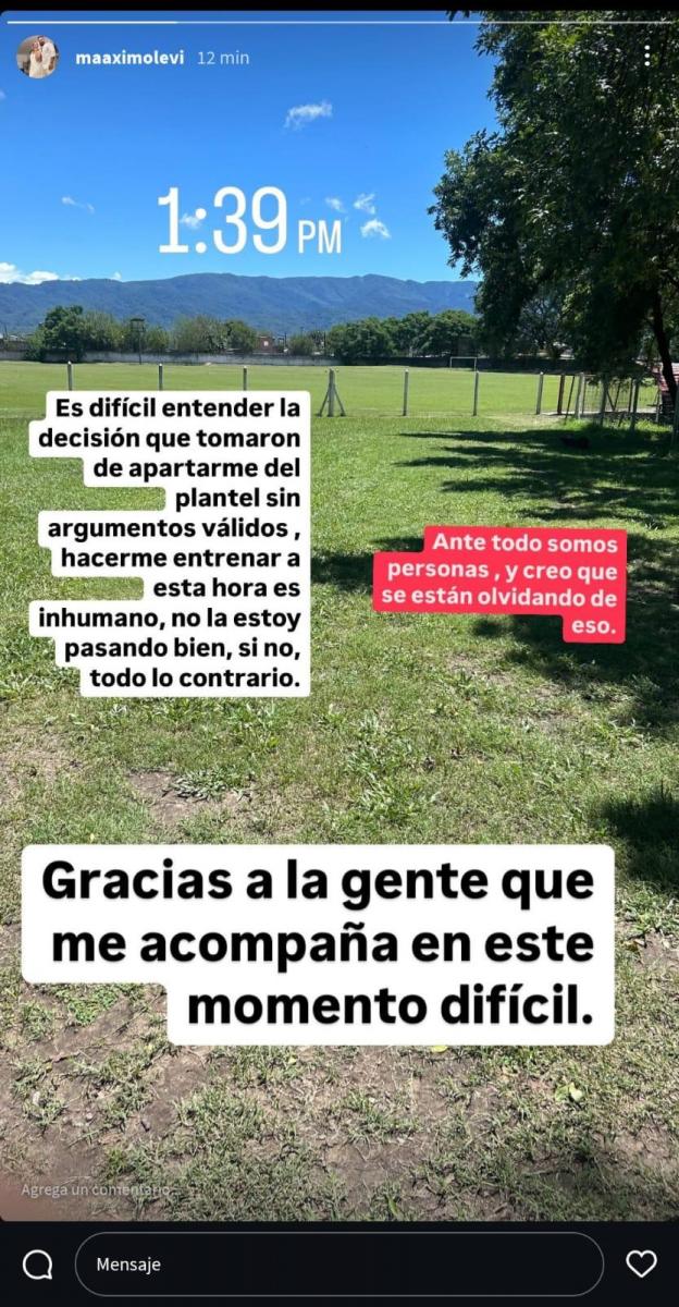 El técnico de San Martín habló sobre la interna con Máximo Levi: Fue apartado con fundamentos