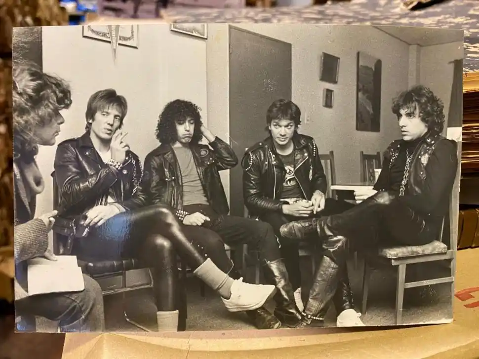 EN LA GACETA. El Carpo con su grupo Riff, en junio de 1983.