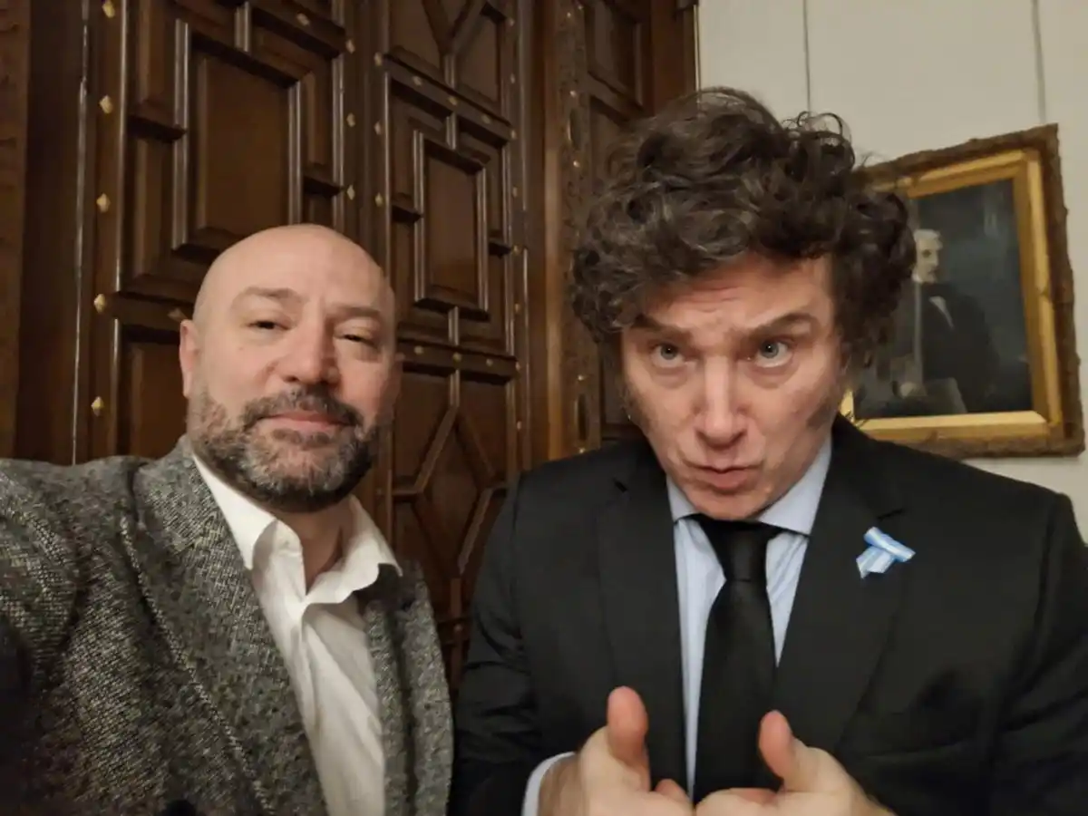 Diego Spagnuolo y Javier Milei. 