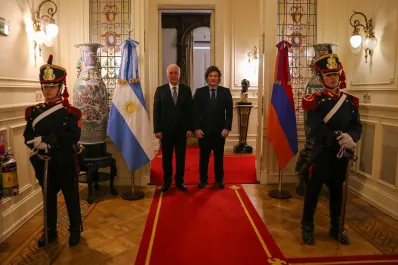 Javier Milei recibió en Casa Rosada al presidente de Armenia