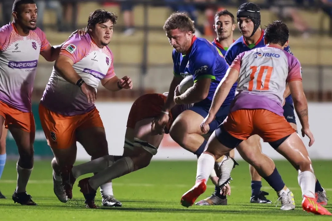 VUELVE. Martín durante un partido de Yacaré XV en 2023. Mañana, el mendocino enfrentará a su ex equipo.