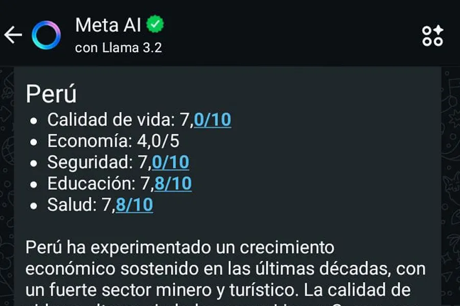 PERÚ. / CAPTURA DE PANTALLA