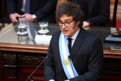 Antes de dar su mensaje en el Congreso, el presidente Javier Milei llegó a Casa Rosada