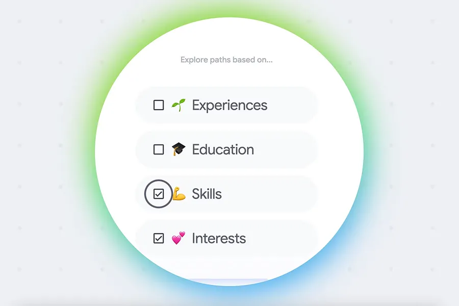 CON AYUDA DE LA IA. La plataforma analiza experiencia, educación, habilidades e intereses del individuo. / GROW WITH GOOGLE