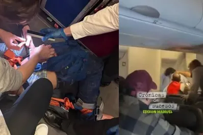 Impactante video: un pasajero intentó abrir la puerta del avión el pleno vuelo y terminó atado