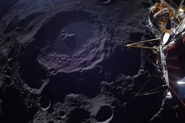 Las increíbles imágenes del lugar de aterrizaje de la sonda Athena que busca agua en la Luna