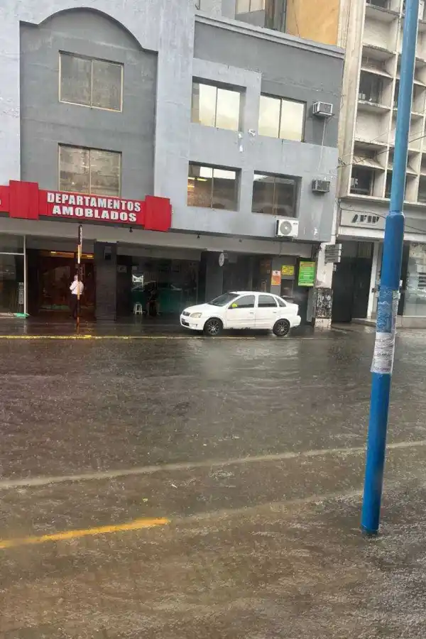 Veredas colapsadas sobre 24 de Septiembre y Salta.
