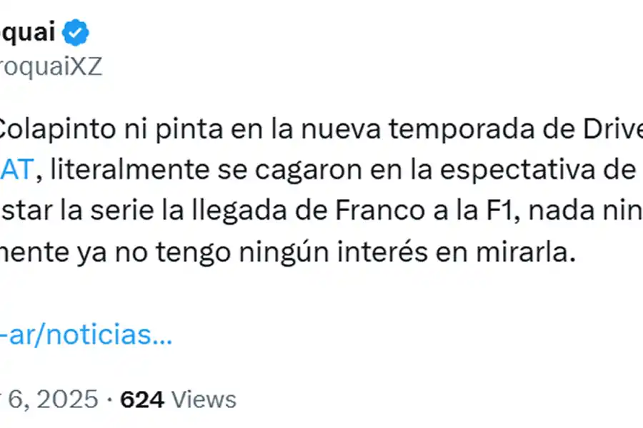 ¿Netflix ocultó a Colapinto en Drive to Survive? La decepción de los argentinos en redes sociales