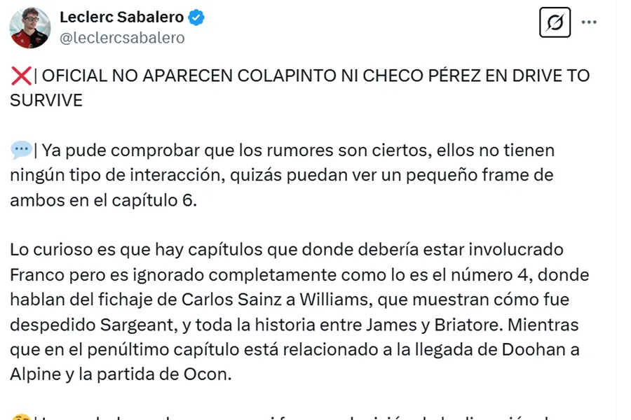 ¿Netflix ocultó a Colapinto en Drive to Survive? La decepción de los argentinos en redes sociales