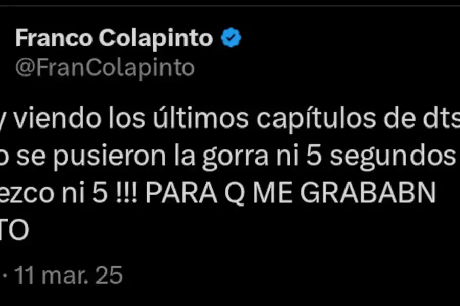 El enojo de Franco Colapinto tras el lanzamiento de la nueva temporada de la serie de la Fórmula 1: “Se pusieron la gorra”