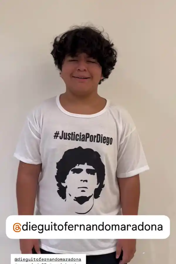 Dieguito Fernando pidió justicia por Maradona.
