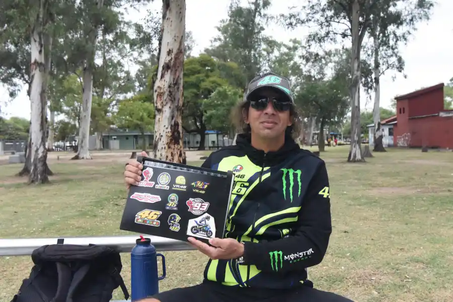 Ques viajó desde Posadas para llegar a Termas para presenciar la segunda fecha de Moto GP.